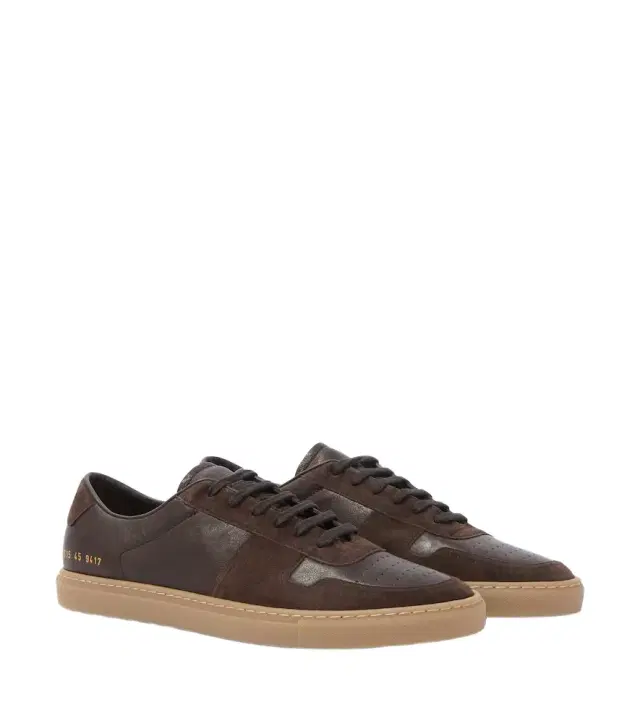 Common Projects Bball Duo suede-trimmed leather sneakers
