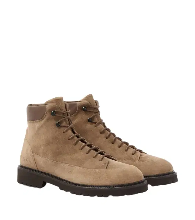 Common Projects Hiker leather-trimmed suede lace-up boots