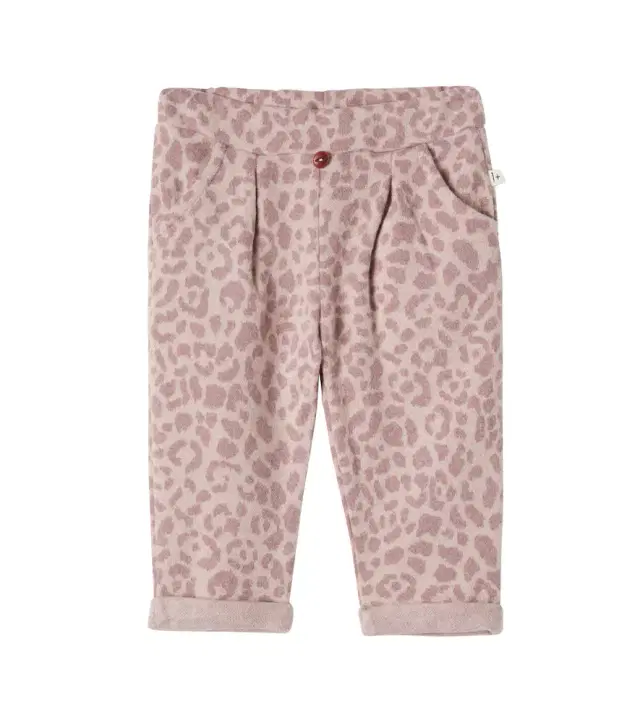 1 + in the Family Baby Roma leopard-print cotton-blend pants