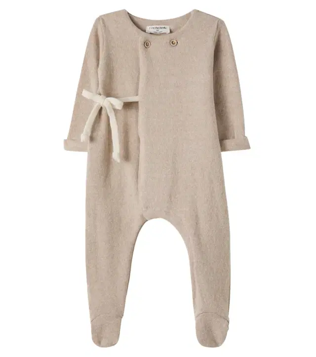 1 + in the Family Baby Havre bow-detail cotton-blend onesie