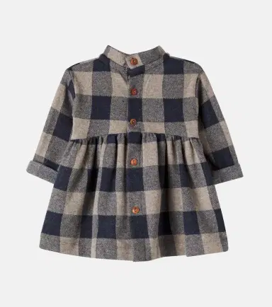 1 + in the Family Baby Perugia checked flannel dress | Thumbnail 3