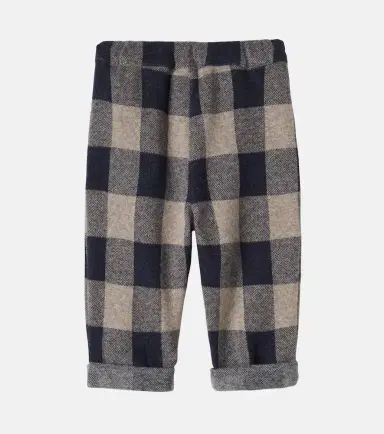 1 + in the Family Baby Firenze checked flannel pants | Thumbnail 2