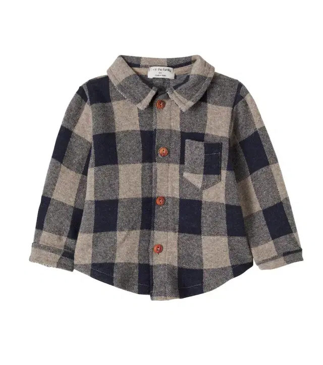 1 + in the Family Baby Modena checked flannel shirt