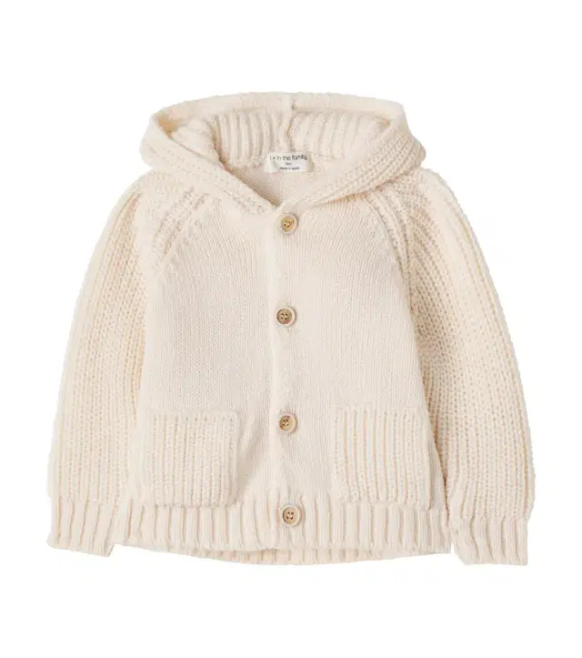 1 + in the Family Baby Toulouse-NB hooded wool-blend cardigan