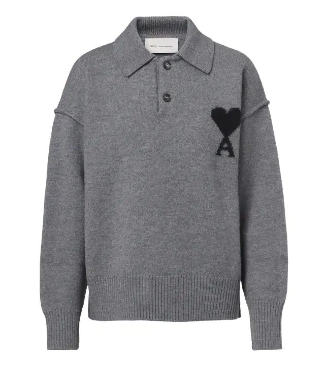 Ami Paris Ami de Coeur wool polo sweater