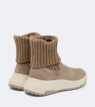 Hogan H669 knitted suede ankle boots | Thumbnail 4
