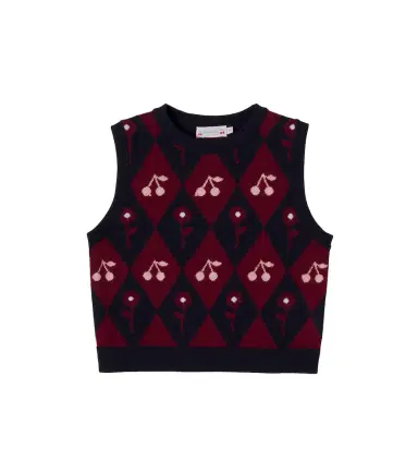 Bonpoint Maelle argyle wool sweater vest | Thumbnail 1