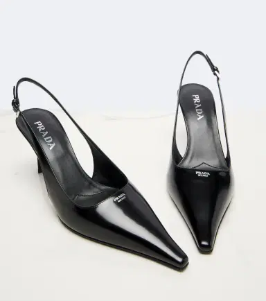 Prada Leather slingback pumps | Thumbnail 3