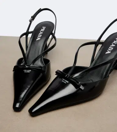Prada Leather slingback pumps | Thumbnail 3
