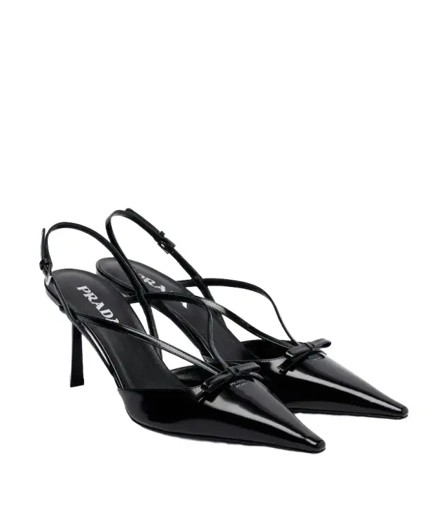 Prada Leather slingback pumps