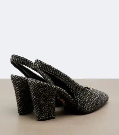 Prada Herringbone slingback pumps | Thumbnail 3 Prada Herringbone slingback pumps | Thumbnail 3