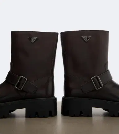 Prada Stride leather biker boots | Thumbnail 2 Prada Stride leather biker boots | Thumbnail 2