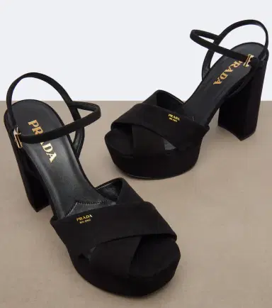 Prada Suede platform sandals | Thumbnail 4