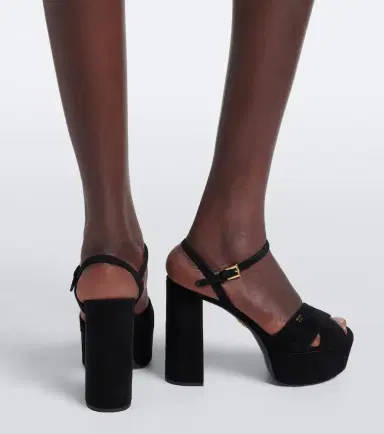 Prada Suede platform sandals | Thumbnail 6