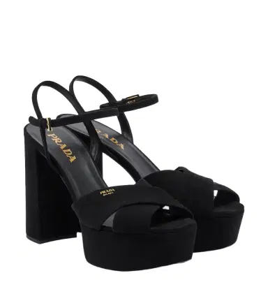 Prada Suede platform sandals | Thumbnail 1