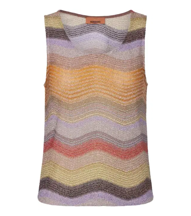 Missoni Wave lamé top