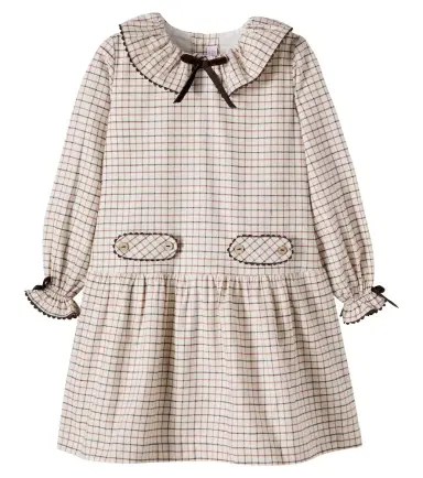 La Coqueta Tessa bow-detail checked cotton dress | Thumbnail 1