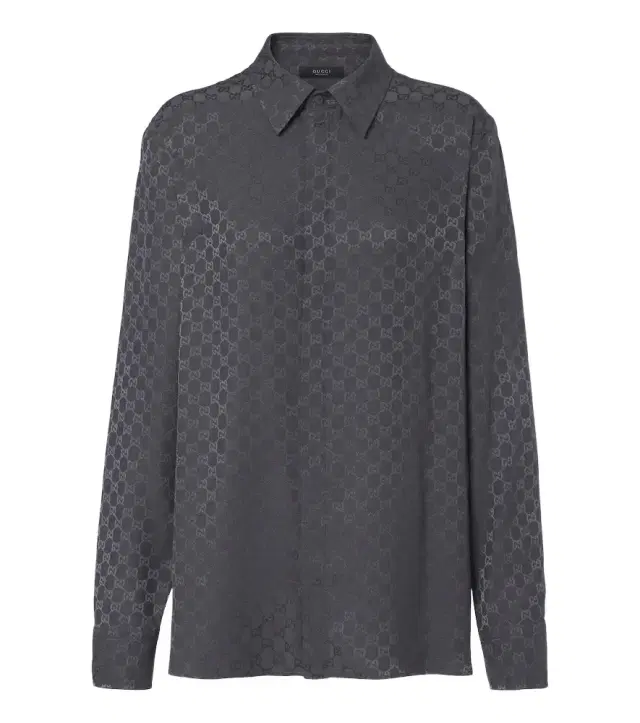 Gucci GG printed silk twill shirt