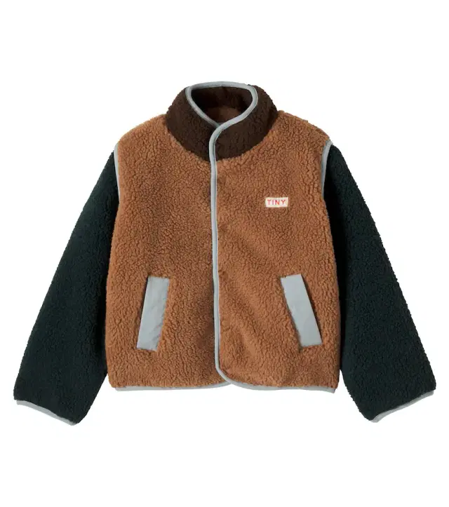 Tinycottons Colorblocked teddy jacket