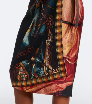 Dries Van Noten Printed silk wrap skirt | Thumbnail 2