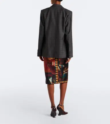 Dries Van Noten Printed silk wrap skirt | Thumbnail 6