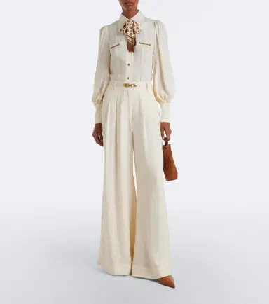 Zimmermann Belted wide-leg pants | Thumbnail 4