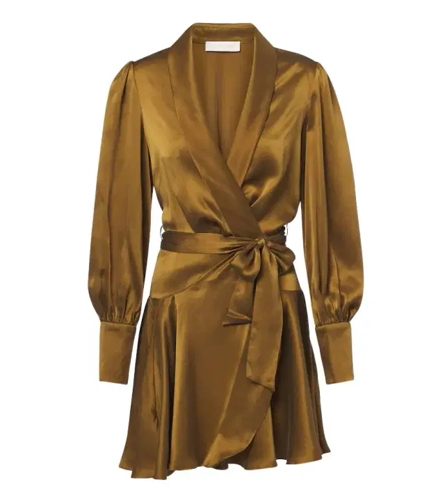 Zimmermann Silk satin wrap dress