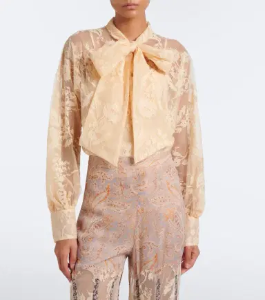 Zimmermann Valiant tie-neck lace blouse | Thumbnail 2