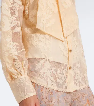 Zimmermann Valiant tie-neck lace blouse | Thumbnail 3