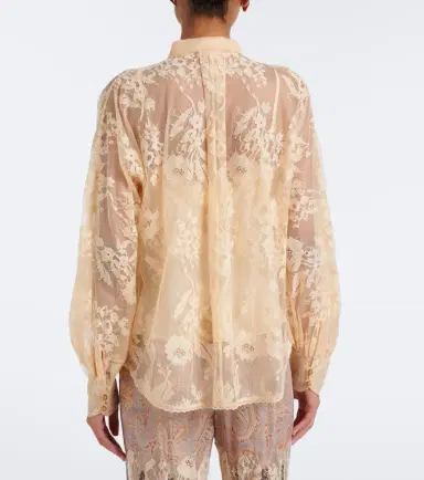 Zimmermann Valiant tie-neck lace blouse | Thumbnail 5