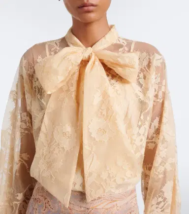 Zimmermann Valiant tie-neck lace blouse | Thumbnail 6
