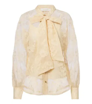 Zimmermann Valiant tie-neck lace blouse | Thumbnail 1