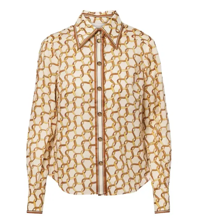 Zimmermann Printed ramie shirt