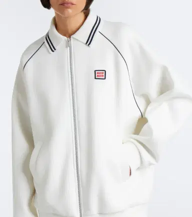 Miu Miu Cotton piqué blouson jacket | Thumbnail 5