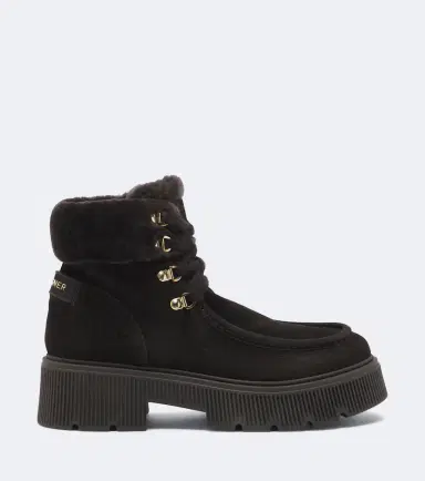 Bogner Turin shearling-trimmed suede lace-up boots | Thumbnail 3