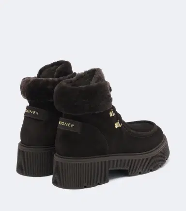 Bogner Turin shearling-trimmed suede lace-up boots | Thumbnail 4