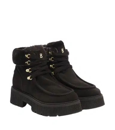 Bogner Turin shearling-trimmed suede lace-up boots | Thumbnail 1