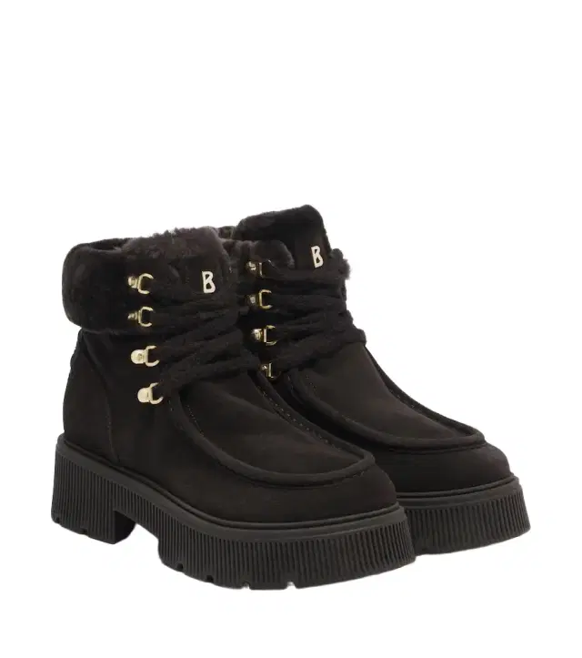 Bogner Turin shearling-trimmed suede lace-up boots