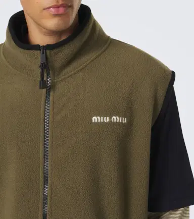 Miu Miu Fleece zip-up vest | Thumbnail 3