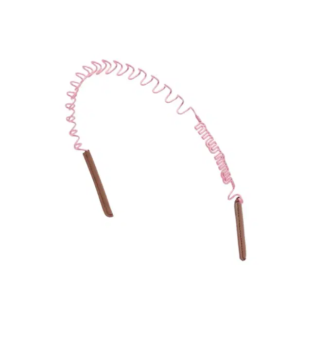 Miu Miu Logo leather-trimmed headband