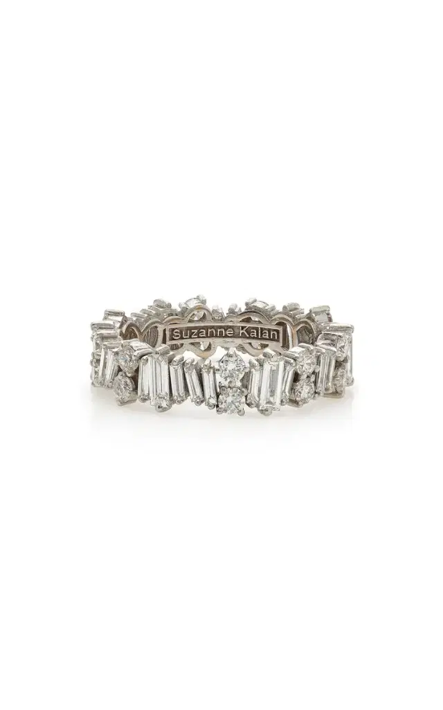 18kw Classic Diamond Cluster Eternity Band Ring