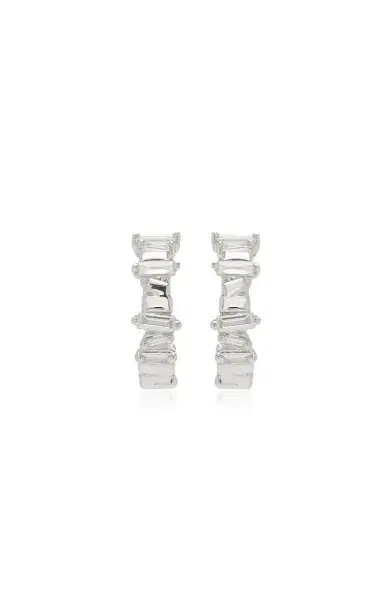 Suzanne Kalan 18kw Classic Diamond Gold Huggie Earrings | Thumbnail 1 Suzanne Kalan 18kw Classic Diamond Gold Huggie Earrings | Thumbnail 1