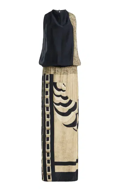SIR. Sona Printed Silk Maxi Dress | Thumbnail 1