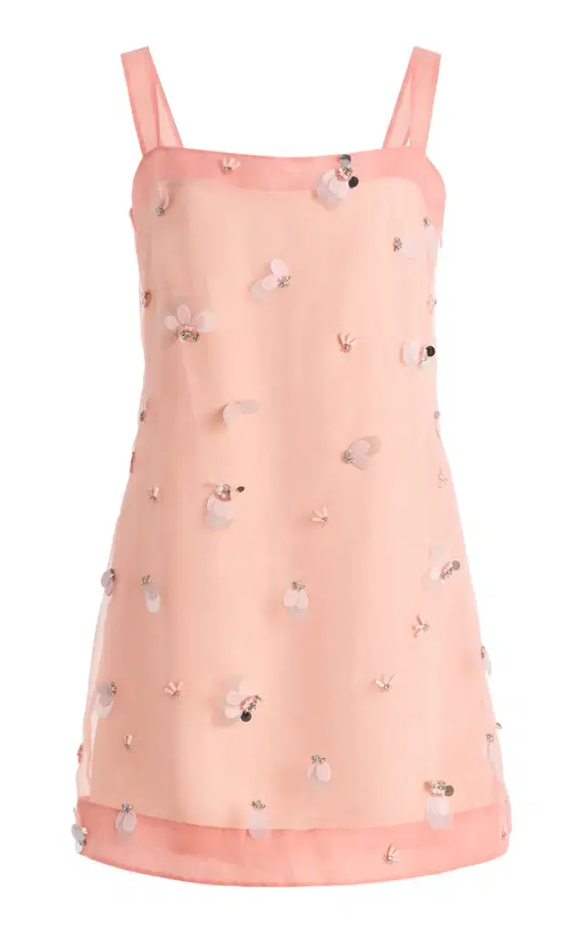 Sumi Embellished Silk Mini Dress