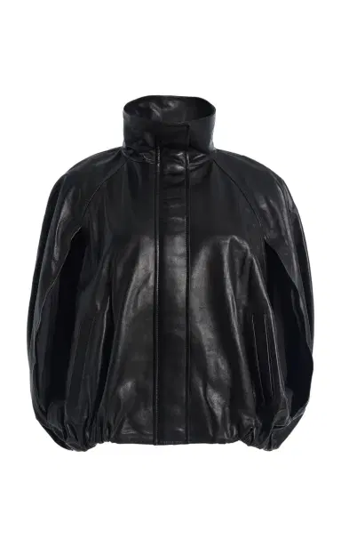 Simkhai Jada Leather Cape Jacket | Thumbnail 1