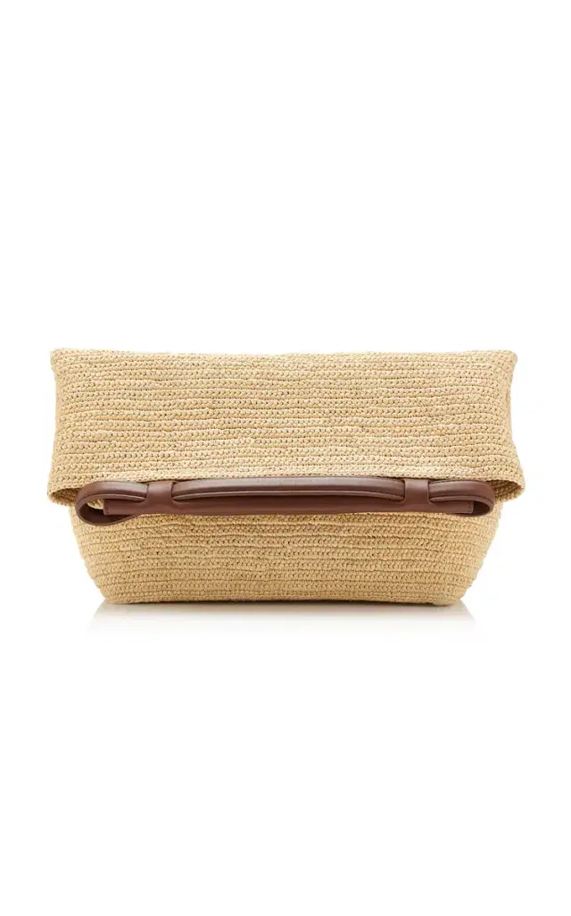 JANESSA LEONE Auden Small Raffia Bag