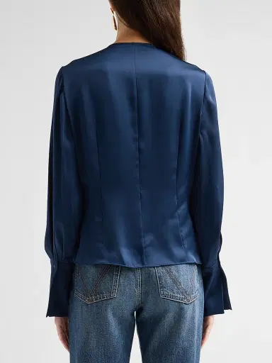Favorite Daughter Women's The Romance Satin Pleated Top | Thumbnail 3