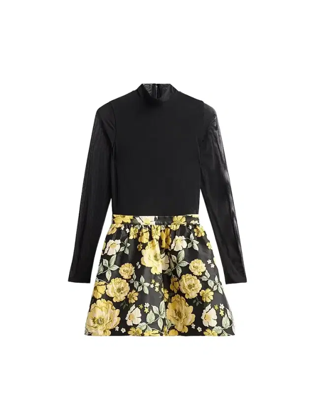 Alice + Olivia Women's Chara Turtleneck Mini Dress - Black Multi