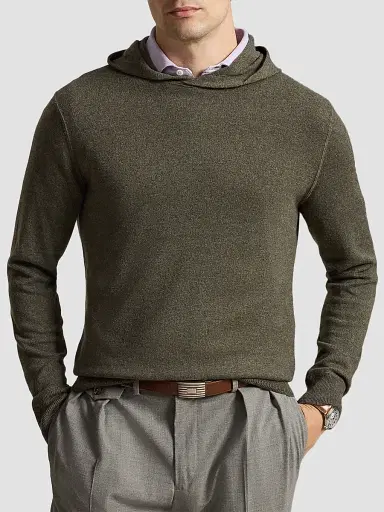 Polo Ralph Lauren Men's Washable Cashmere Knit Hoodie | Thumbnail 4