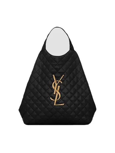 Saint Laurent Women's Icare Maxi Shopping Bag In Quilted Lambskin - Black | Thumbnail 1